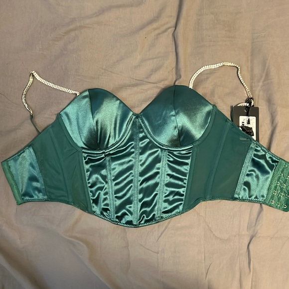 Green corset top - Picture 1 of 1